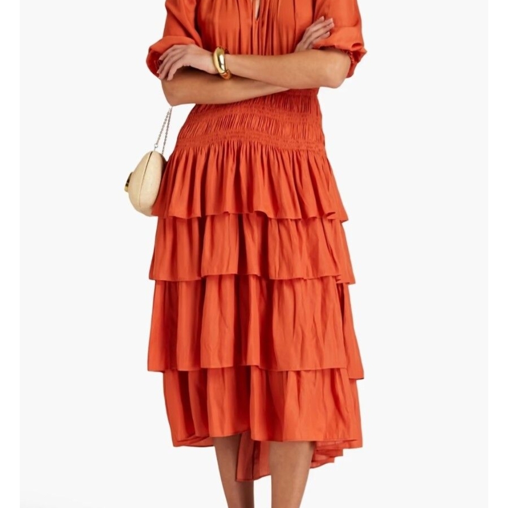 Maje Radjinette Elegant Tiered Dress - Picture 6 of 8